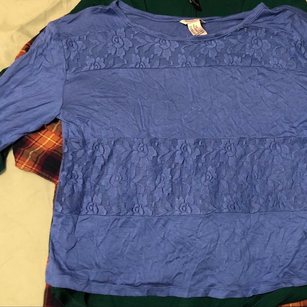 Blue 1/2 sleeve top